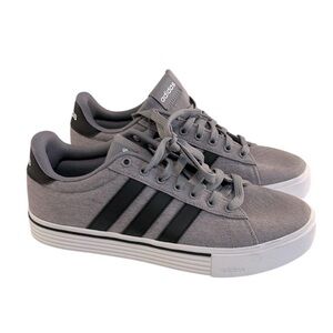 Adidas Gray Sneakers with Black Accents